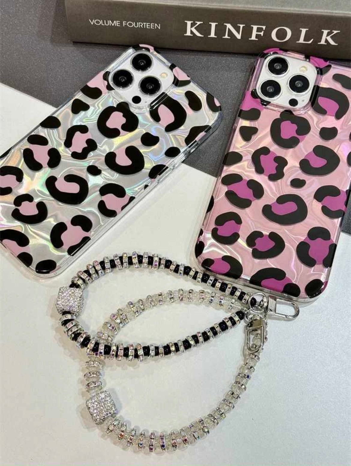 Leopard Pearlescent Charm Case for iPhone