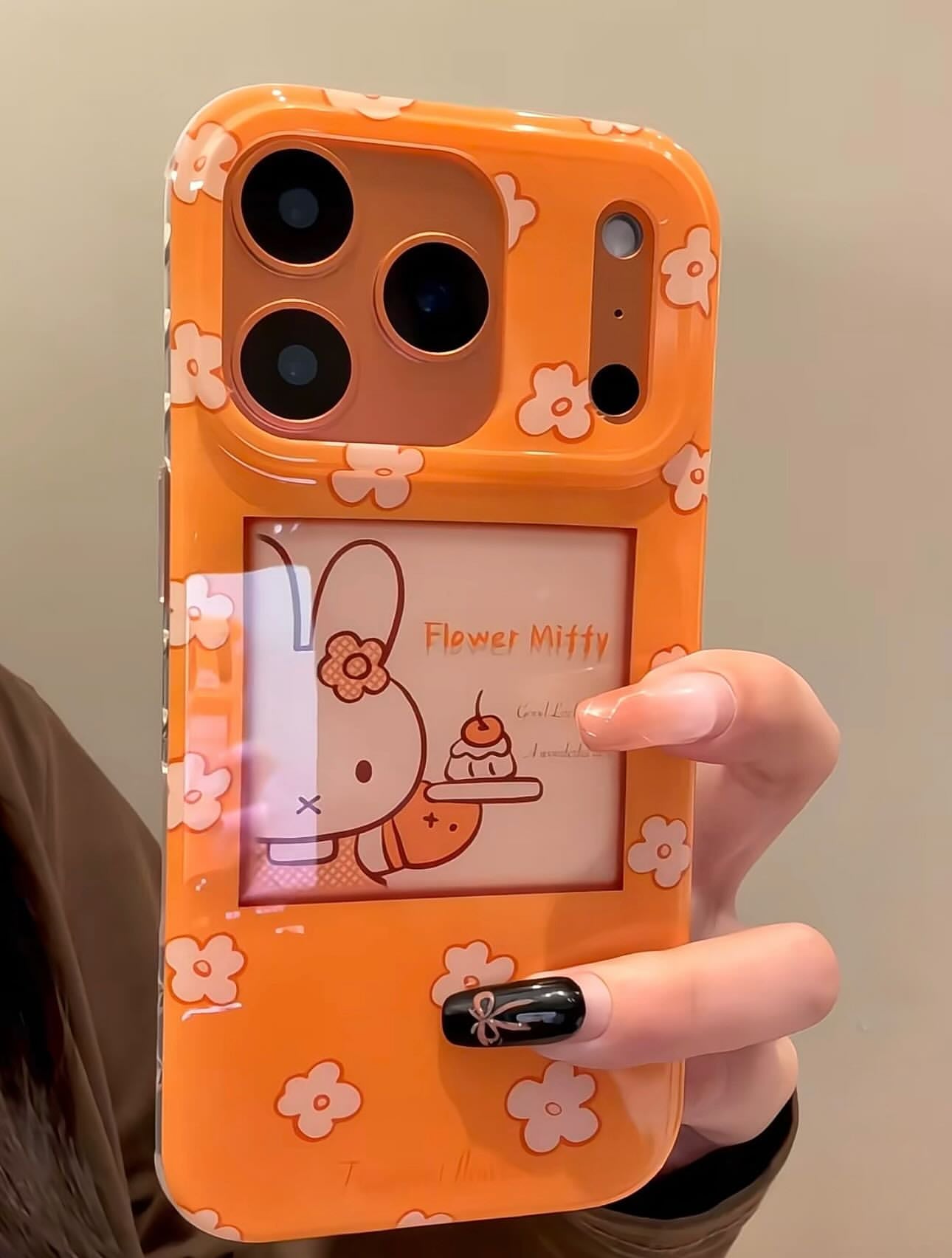Orange Flower Miffy case for iPhone