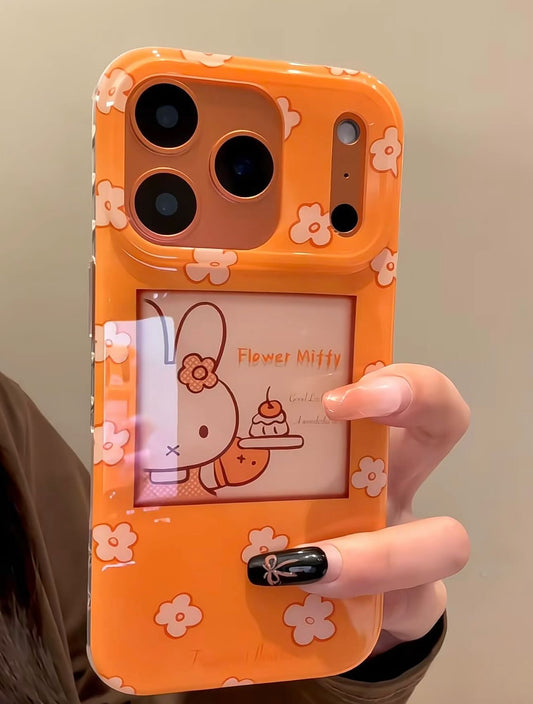 Orange Flower Miffy case for iPhone