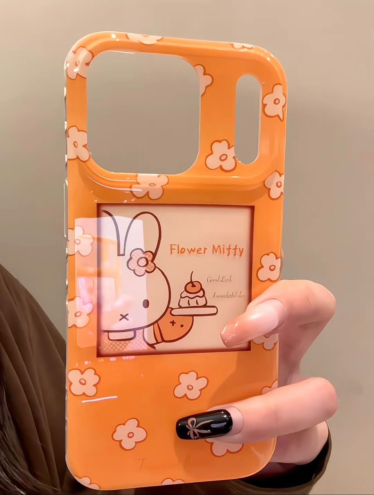 Orange Flower Miffy case for iPhone
