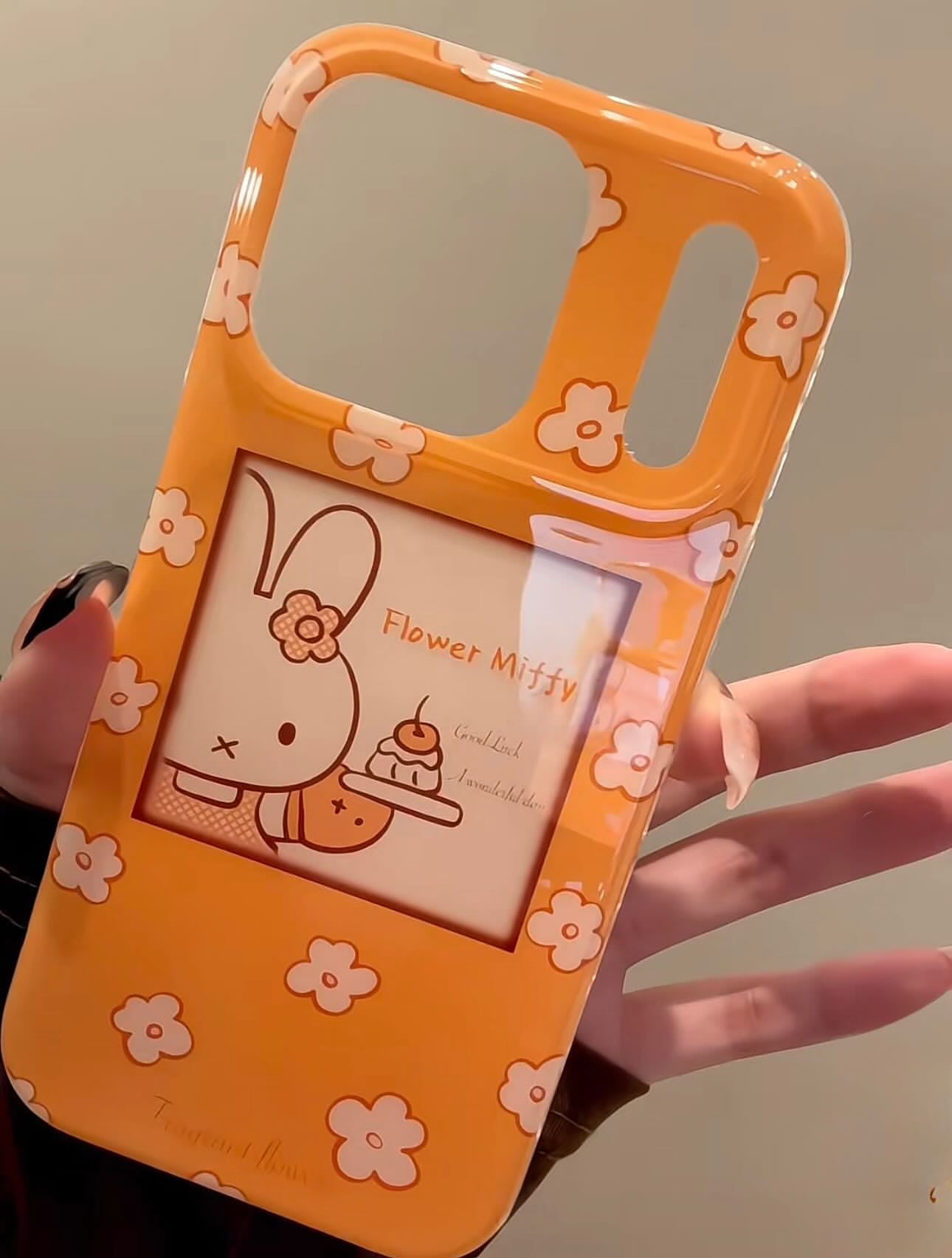 Orange Flower Miffy case for iPhone