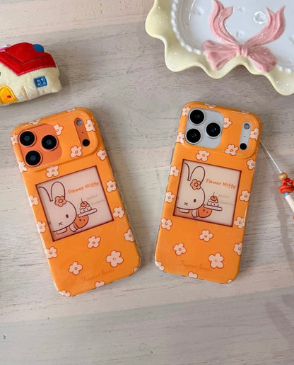Orange Flower Miffy case for iPhone